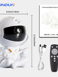 Starry Sky Astronaut Galaxy Projector LED Night Light: Ideal Home Decor for Bedroom, Children's Gifts