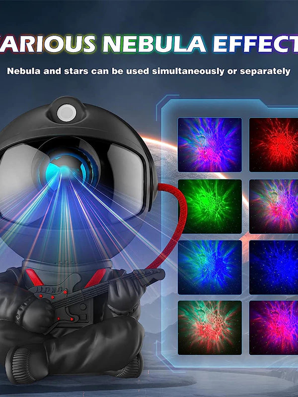Starry Sky Astronaut Galaxy Projector LED Night Light: Ideal Home Decor for Bedroom, Children's Gifts
