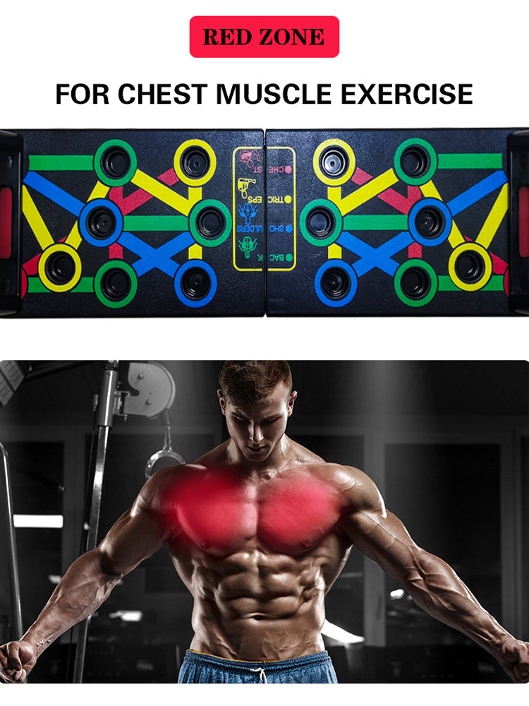 14 in 1 Push-Up Rack Board Training Sport Workout Fitness Gym Equipment Push up Stand for ABS Abdominal Muscle Building Exercise