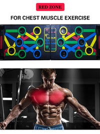 14 in 1 Push-Up Rack Board Training Sport Workout Fitness Gym Equipment Push up Stand for ABS Abdominal Muscle Building Exercise