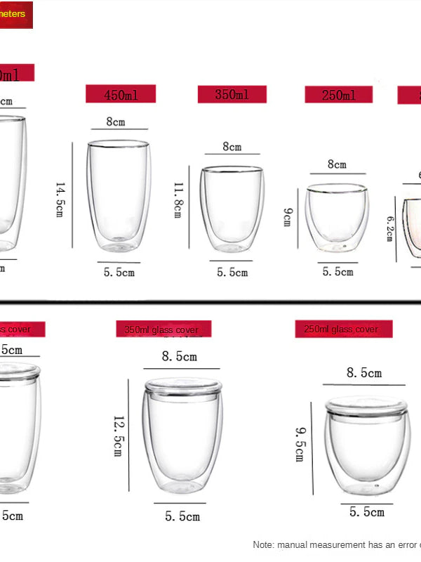Heart Shaped Glass Cup for Coffee, Espresso, Champagne, Wine, Milk, Juice Drinkware and Bar Utensil