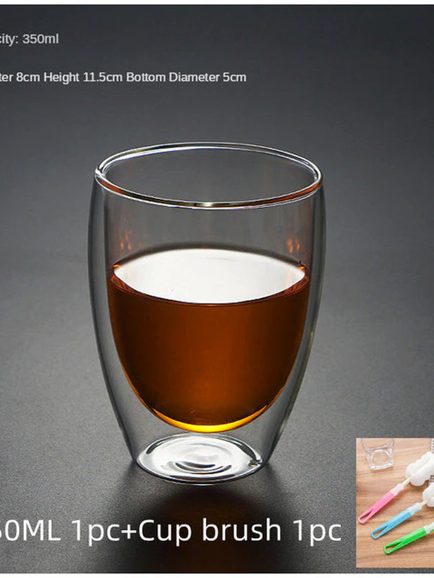 Heart Shaped Glass Cup for Coffee, Espresso, Champagne, Wine, Milk, Juice Drinkware and Bar Utensil