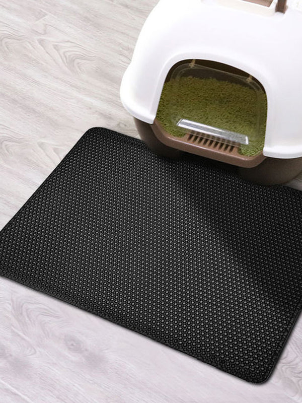 Waterproof Pet Cat Litter Mat Double Layer Pet Litter Box Mat Non-Slip Sand Cat Pad Washable Bed Mat Clean Pad Products