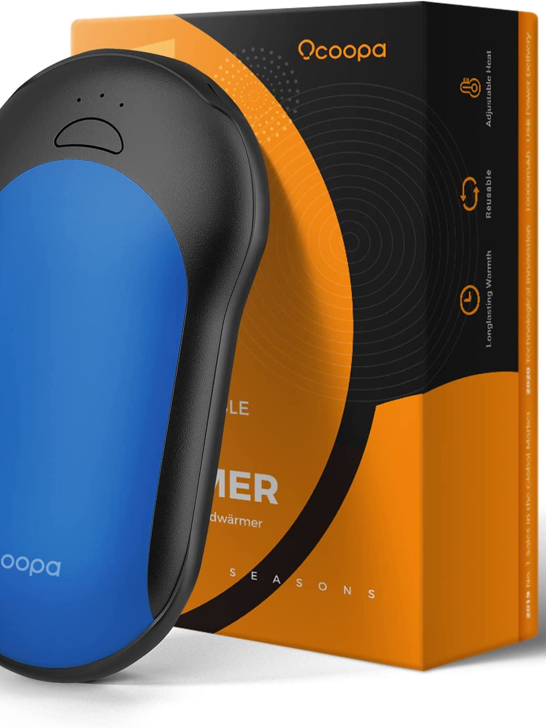 OCOOPA Rechargeable 10,000mAh Electric Hand Warmer - Long-Lasting 15-Hour Portable Heater for Men and Women, Ideal for Winter Warmth
