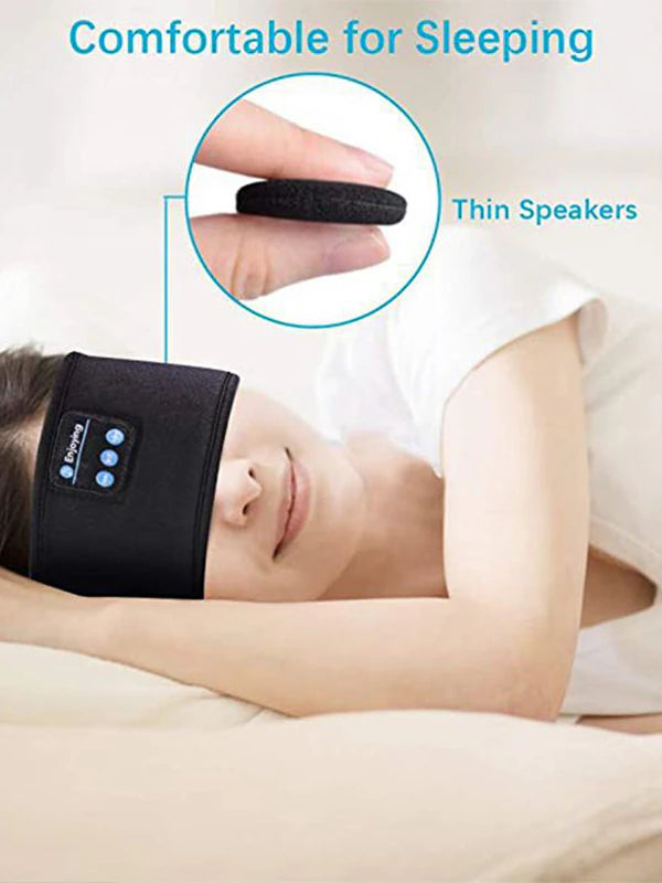 Experience Ultimate Comfort: All-in-One Wireless Bluetooth Headband | Sports & Sleep-Friendly Over-the-Ear Earbuds | Music-Enabled, Soft Eye Mask | Perfect for Active Lifestyles and Relaxing Sleep