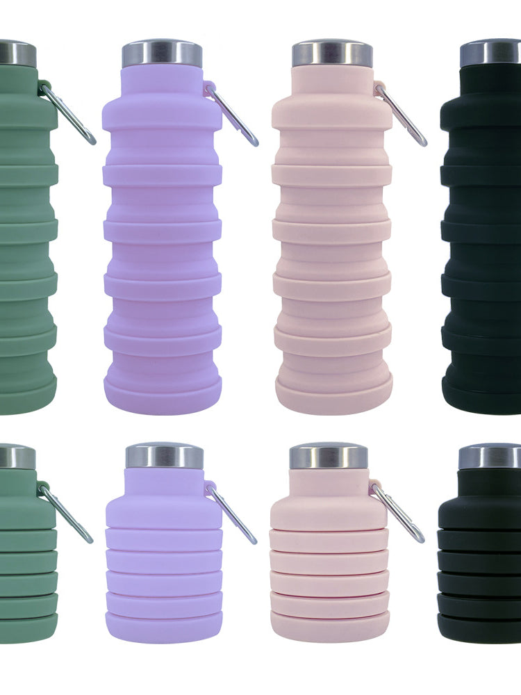 New Portable Silicone Water Bottle Retractable Folding Coffee Bottle Cups E Outdoor Travel Tools Collapsible Sport Bottles