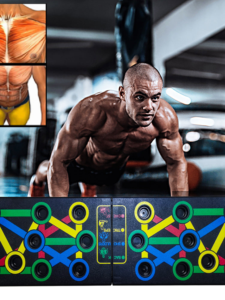 14 in 1 Push-Up Rack Board Training Sport Workout Fitness Gym Equipment Push up Stand for ABS Abdominal Muscle Building Exercise