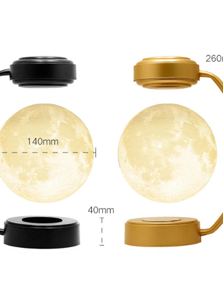 Transform Your Space: Enchanting 3D Levitating Moon Lamp | Wireless LED with Mesmerizing Rotation | Three Soothing Colors | Create a Magical Atmosphere in Your Bedroom | The Ultimate Novelty Christmas Gift"