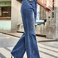 High Rise Bootcut Jeans with Pockets