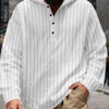 The Keane Striped Henley Hoodie