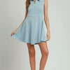 Umgee Collared Quarter Zip Tennis Dress