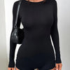 The Margo Ruched Long Sleeve Romper