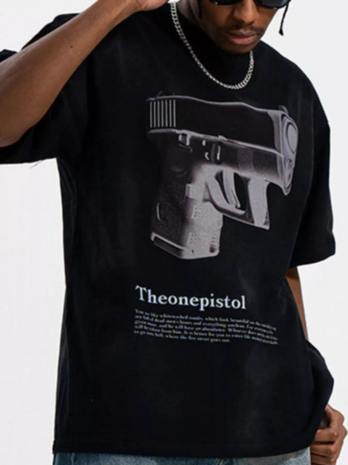 Men's Graphic Round Neck Oversized T-Shirt