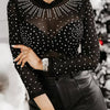 Rhinestone Long Sleeve Bodysuit