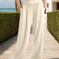 Pocketed High Waist Wide Leg Pants