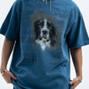 Men's Dog Graphic Short Sleeve Oversized T-Shirt