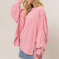 HYFVE French Terry Long Sleeve High-Low Slit Sweatshirt