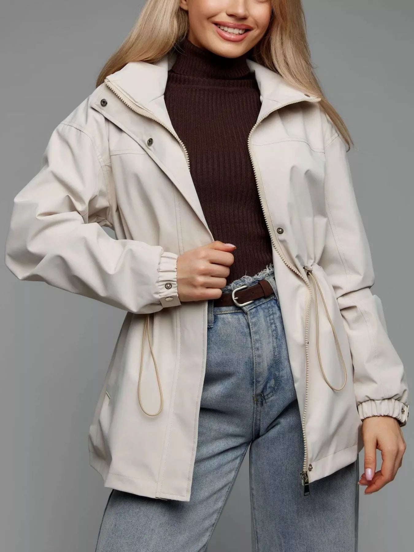 The Breeze Hooded Drawstring Windbreaker