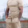 Men's Full Size Casual Short Sleeve T-Shirt and Shorts Set Plus Size