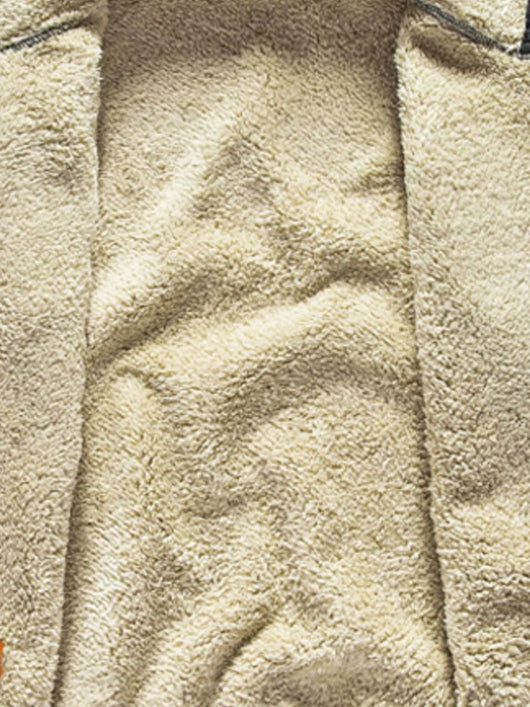 Men's Plus Size Fleece Lined Zip-Up Hoodie interior featuring soft, warm fleece lining.