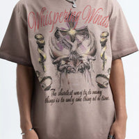 Men's Whispering Winds Graphic Vintage Round Neck T-Shirt
