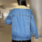 Snap Down Long Sleeve Denim Jacket