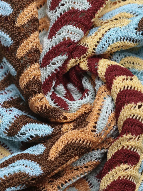 Striped Scoop Neck Bodycon Midi Dress