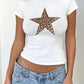 Devine Star Round Neck Short Sleeve T-Shirt