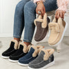 Furry Suede Round Toe Flat Sneakers