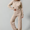 Double Take Full Size Checkered Round Neck Top and Pants Set