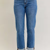 Judy Blue Full Size Mid Rise BF Classic Cuffed Jeans Plus Size