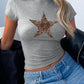 Devine Star Round Neck Short Sleeve T-Shirt