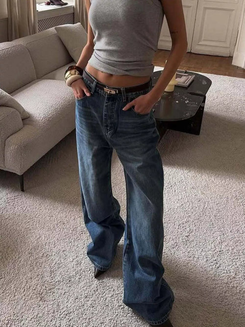 Wide Leg Relaxed Fit Jeans