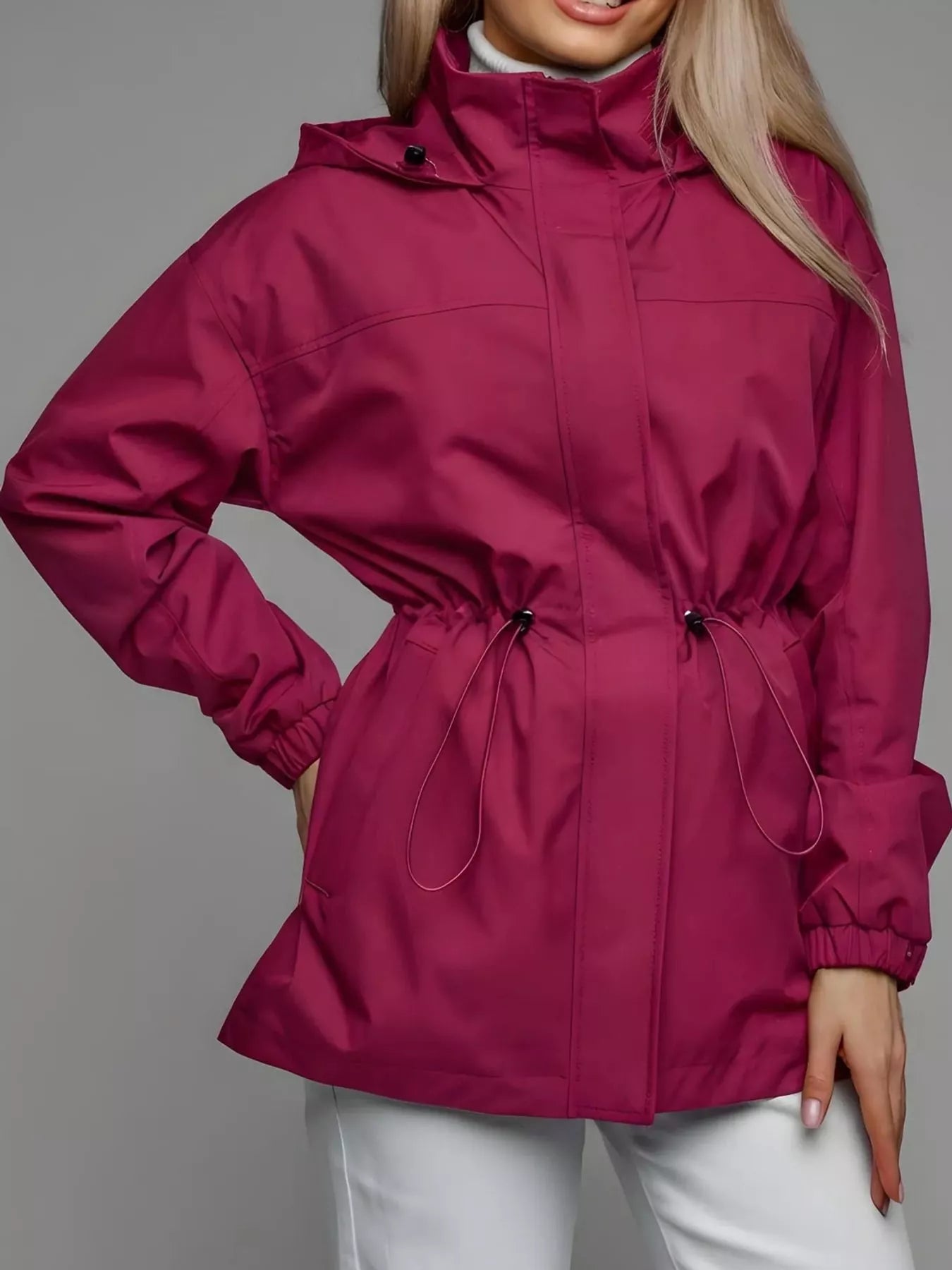 The Breeze Hooded Drawstring Windbreaker