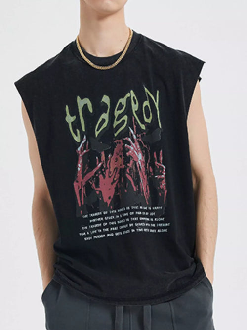 Men's Graphic Round Neck Tank