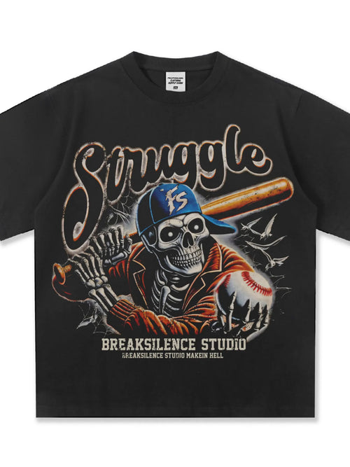 Men's STRUGGLE Graphic Round Neck Short Sleeve T-Shirt