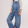 Wide Strap Wide Leg Denim Overalls