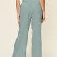 Double Take Full Size Texture Smocked Waist Wide Leg Pants