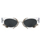 Women Round Snake Design Cat Eye Sunglasses