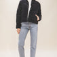 Corduroy Puffer Jacket with Toggle Detail