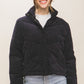 Corduroy Puffer Jacket with Toggle Detail