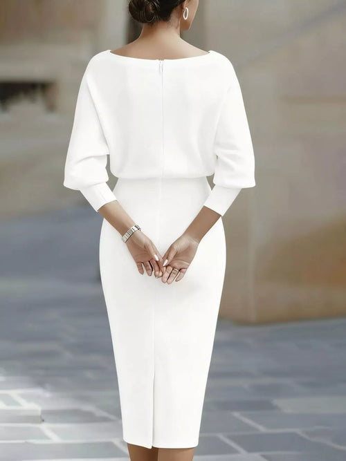 Cowl Neck Bodycon Midi Dress