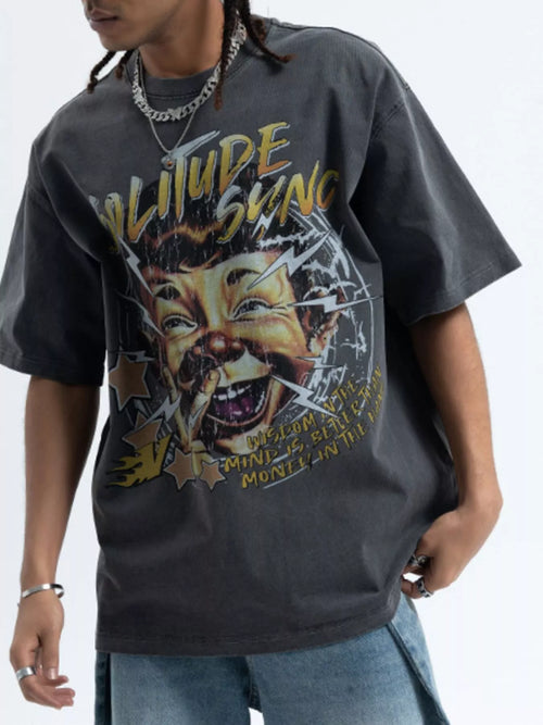 Men's Graphic Round Neck Relaxed Fit T-Shirt