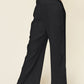 Double Take Full Size Texture Smocked Waist Wide Leg Pants