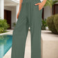 Pocketed High Waist Wide Leg Pants