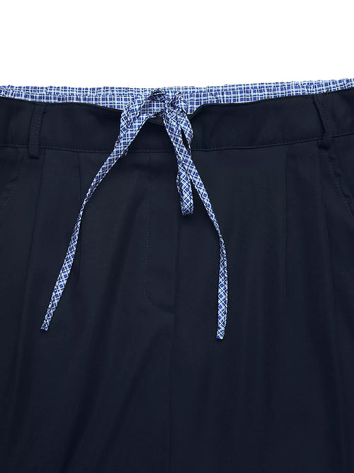 Drawstring Waist Mini Skirt