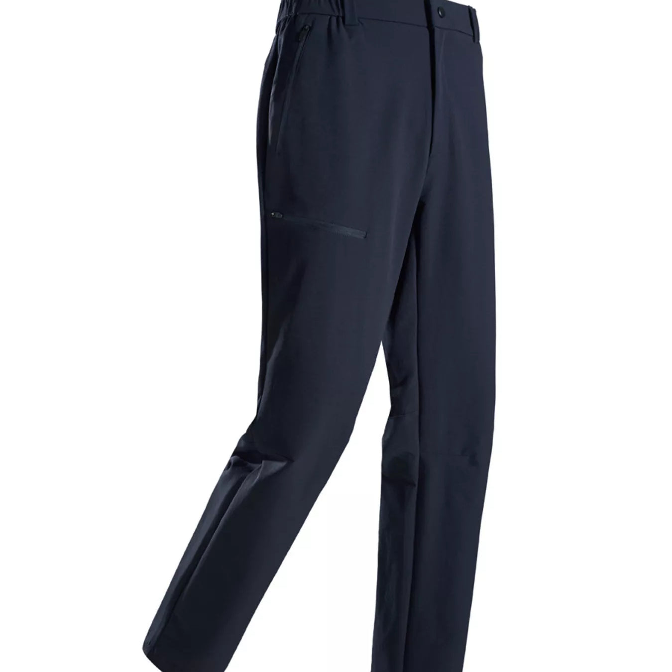 Men's Plus Size Loose Fit Pants in dark color with pocket, showcasing quick-dry and lightweight design.