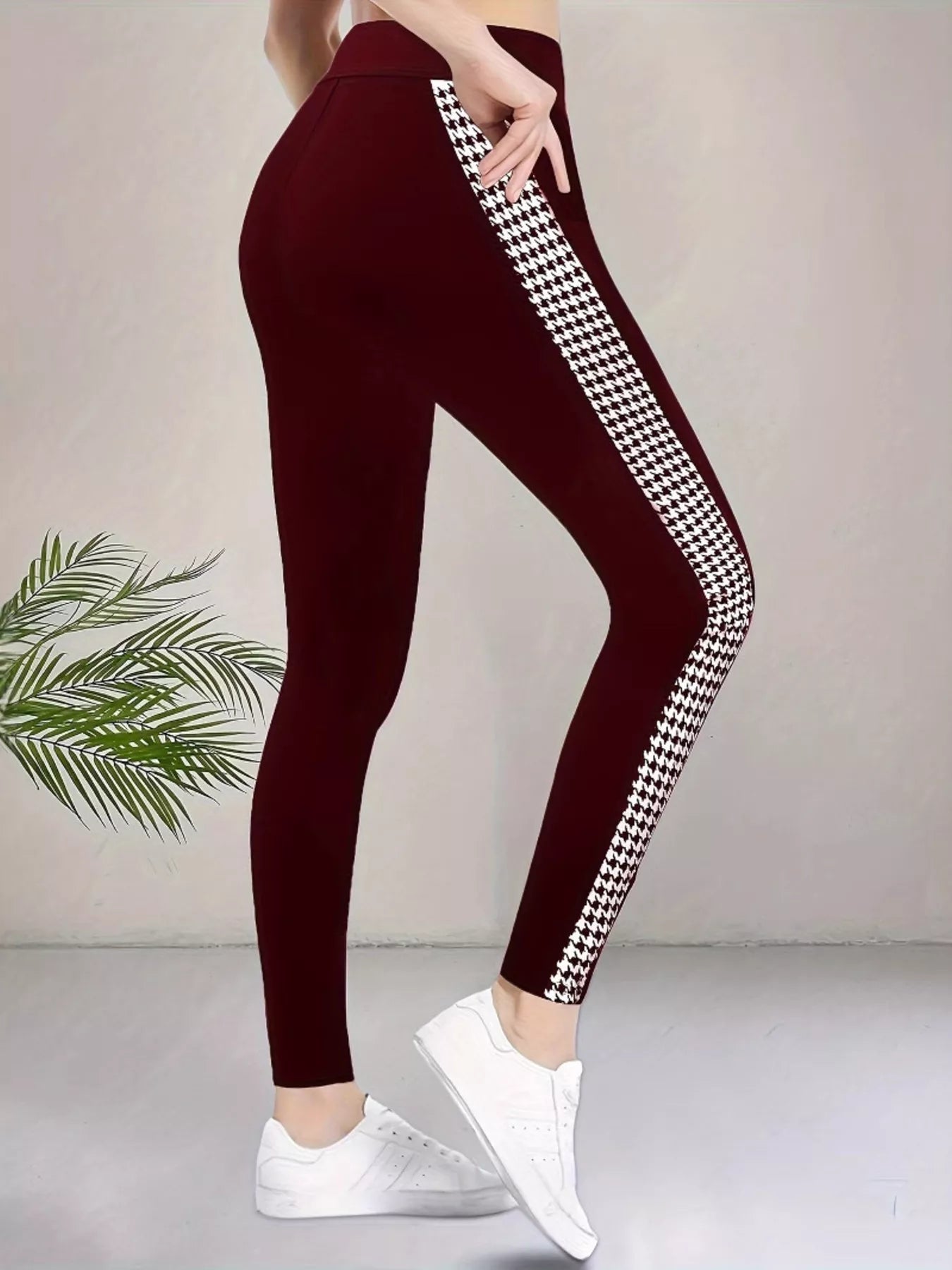 The Harper Houndstooth Panel Legging