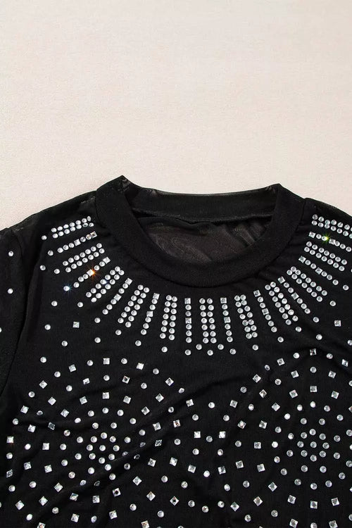 Rhinestone Long Sleeve Bodysuit