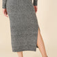 V-Neck Sweater Maxi Dress